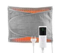 Baxcdyswe Coussin Chauffant, 120 × 30.5 cm Ceinture Lombaire Chauffante 9 Niveaux de Température et 4 Réglages de Minuterie, Heat Electric Pad pour Dos, Cervicales, Abdomen, Cuisse (Gris)