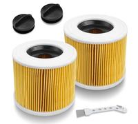 Baxcdyswe Lot de 2 filtre à aspirateur pour karcher WD series WD2 WD3 WD3P A2004 MV2 MV3 filtres à cartouche, Filtre de rechange pour Kärcher aspirateurs humides et secs 6.414-552.0/64145520