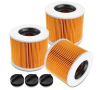 Baxcdyswe Lot de 3 Filtre à Aspirateur pour Karcher WD Series WD2 WD3 WD3P A2004 MV2 MV3 Filtres à Cartouche, Filtre de Rechange pour Kärcher Aspirateurs Humides et Secs 6.414-552.0/64145520