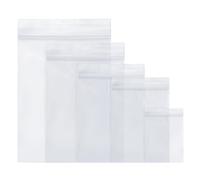Baxcdyswe Lot de 500 Sachet Plastique Transparent, 5 Tailles Zip Pochon Plastique Sacs à Fermeture, Sachets Plastiques Transparents Refermables en Film Plastique PE Solide, Convient Usage Alimentaire
