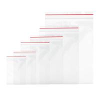 Baxcdyswe Lot de 600 Sachet Plastique Transparent, 6 Tailles Zip Pochon Plastique Sacs à Fermeture, Sachets Plastiques Transparents Refermables en Film Plastique PE Solide, Convient Usage Alimentaire