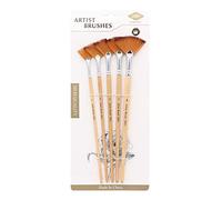 BAXIXINGYUNMU Nylon Brush, 5Pc Fan-Shaped Paint Brushes Set Artist Fan Paintbrushes Anti-Shedding for Acrylic Painting Oil Watercolor Canvas Boards