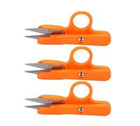 Baxno3pcs Ciseaux de crochet en acier inoxydable, ensembles de ciseaux d'oranges, mini-ciseaux de snip légers avec une emprise en toute sécurité pour la broche à tricot de broderie
