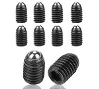 Baxnore 10 pcs M8 Set Screw, Carbon Steel Screw Thread Hex Socket, Ball Spring Plungers Set, Spring Plunger Ball for Mechanical Devices Clamps (M8*12(10PCS))