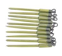 Baxnore 10 pièces de Sacs de pêche en PVA tiges d'insertion borne d'extrémité connecteur de Fil de Tube Long matériel en Alliage ABS cuivre Durable léger Facile à Transporter pour