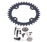 Baxnore 10 Vitesse Vélo Groupset 42T Volant Haute Résistance En Alliage D'aluminium Pédalier Dérailleur Arrière Chaîne Ensemble pour Montagne Vélo De Route Amateurs Kit Mise À (Plateon 36t)