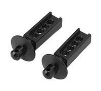 Baxnore 2 pièces de pièces de mise à niveau RC en aluminium, accessoires pour Mini E Revo Slash 1/16 1/16 RC, tige de carrosserie en alliage d'aluminium, hauteur réglable, remplace (Noire)