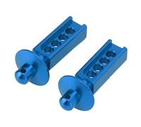 Baxnore 2 pièces de pièces de mise à niveau RC en aluminium, accessoires pour Mini E Revo Slash 1/16 1/16 RC, tige de carrosserie en alliage d'aluminium, hauteur réglable, remplace (Bleue)