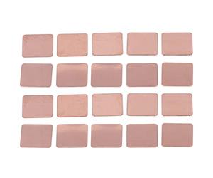 Baxnore 20 PCS Kit de cale de cuivre en cuivre 20 × 20 mm, Tampons de Refroidissement Thermique, Remplissage Gaps pour la Carte Graphique GPU CPU GPU, méthode de Transfert de Chaleur (0,3 mm)