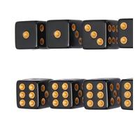 Baxnore 20 pièces Ensemble de dés Noirs de qualité supérieure dés de Jeu de société en Plastique à 6 Faces pour Les fêtes d'enseignement des mathématiques Jeux éducatifs durables l (Angle Droit)