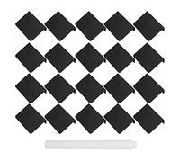 Baxnore 20 Pièces Mini Tableau Noir Ensemble de Panneaux Facile à Écrire Effaçable Affichage Réutilisable Panneaux de Tableau Noir avec Stylo pour Mariages Fêtes Salon de Manucure
