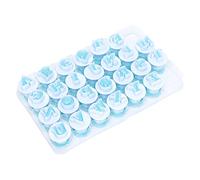 Baxnore 26pcs Capital Letter Biscuit Cutter Mini Plastic Alphabet Fondant Coupes DIY Cake Biscuit Moule
