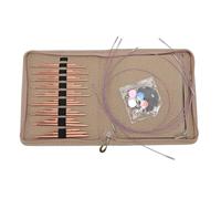 Baxnore 27pcs aiguilles de tricot circulaire Set Interchangeables Aignets de crochet d'oxyde d'aluminium amovible avec cas 3 longueurs pour tricot projets d'artisanat Utilisez des