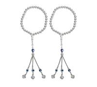 Baxnore 2pcs Blue Bracelet perlé élégant Luxury Luxury Elegant Blue Eye Bracelet For Women Girls For Daily Wear Party Anniversary Graduation Agneration