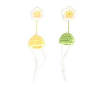 Baxnore 2pcs mignon minuscule chapeau de hamster avec bracelet réglable mini chapeaux tricotés à main pour petits animaux de compagnie lézard de cobaye