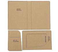 Baxnore 3 pièces modèles d'artisanat en cuir acrylique bricolage porte-passeport portefeuille moule ensemble d'outils pochoir de coupe transparent durable pour les projets de trava