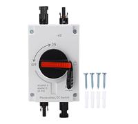 Baxnore 32A 4P PV Solar Disconnect Switch Heavy Duty IP66 Photovoltaic Isolator with Security Lock DC1200V for Solar Panel System RV Marine Off Grid Power