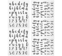 Baxnore 39 Tampons en Caoutchouc Alphabet de Caractères 5Pcs Transparent DIY Journal Scrapbooking Timbres Matériel pour Cartes de Voeux Faites à la Main Invitations Enveloppes Proj