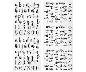 Baxnore 39 Tampons en Caoutchouc Alphabet de Caractères 5Pcs Transparent DIY Journal Scrapbooking Timbres Matériel pour Cartes de Voeux Faites à la Main Invitations Enveloppes Proj
