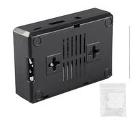 Baxnore 3B 3B+ Case ABS Protective Cover Transparent Enclosure with Cooling Fan Mount Wall Mountable Shell for Single Board Computer Protection Includes Screws (Black)