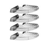 Baxnore 4pcs Corner Sethlf de Douche, étagère de Salle de Bain en Acier Inoxydable avec Drainage Creux, Grille de Rangement Mural pour la Douche Chambre à Coucher