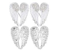 Baxnore 4pcs Pin de broche d'ange ange, épingles à revers en alliage Zn Fe, femmes hommes manodent des badges pour les fêtes. (Blanc)