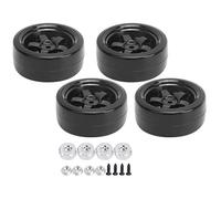Baxnore 4pcs RC REDAGLE Pneus 63 mm Anti Skid Drift Tires Roues Remplacement pour WPL D12 1/10 Échelle RC Caron de voiture Black Rubber Plastic
