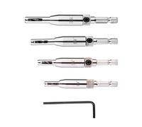 Baxnore 4pcs Set de Foret d'auto-centrage, poinçon de Trou de charnière de Tige hexagonale pour Le Travail du Bois, Construction en Laiton, Conception de Changement Rapide