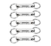 Baxnore 5 PCS Colonne Émerillons De Pêche Anneaux, Antirouille en Acier Inoxydable Cuivre Anneau De Rotation De Pêche, Petit Roulement De Pêche Snap Connecteur pour Accessoires De (3,5#)