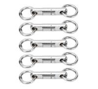 Baxnore 5 PCS Colonne Émerillons De Pêche Anneaux, Antirouille en Acier Inoxydable Cuivre Anneau De Rotation De Pêche, Petit Roulement De Pêche Snap Connecteur pour Accessoires De (5#)
