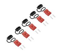 Baxnore 5 pièces 50A connecteur Rapide de Batterie Bipolaire avec 10 bornes connecteur d'alimentation à Courant élevé pour équipement de véhicules électriques certifié UL Rouge