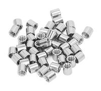 Baxnore 50 PCS 304 Connecteur fileté en acier inoxydable, M5 × 0,8 à 8 à L8 mm Écrou de couplage, écrou de filetage féminin rond pour pipeline, réparation de l'équipement de machin