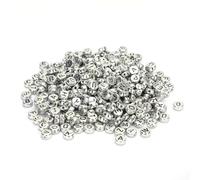 Baxnore 500PCs Acrylic Beads Round DIY Material Handmade Beaded Accessories English Alphabet Letters For Clothing Decoration Jewelry Crafting Golden Silver Optional 4x7mm (Argent)