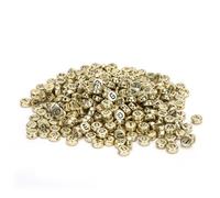 Baxnore 500PCs Acrylic Beads Round DIY Material Handmade Beaded Accessories English Alphabet Letters For Clothing Decoration Jewelry Crafting Golden Silver Optional 4x7mm (Or)