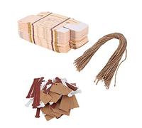 Baxnore 50Pcs Valise Vintage Boîtes à Faveur Sacs Cadeaux de Bonbons Élégants avec Étiquettes et Cordes pour Thème de Voyage Mariage Douche Nuptiale Fêtes Papier Matériel 8x3x5cm