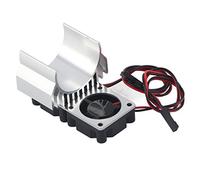 Baxnore 540 550 Moteur Double Ventilateur De Refroidissement Dissipateur De Chaleur Radiateur En Alliage D'aluminium Haute Performance Avec Deux Ventilateurs Dissipation Thermique (Argent)