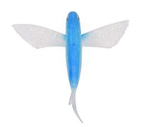Baxnore 6,7 Pouces simulé Poisson Aile de Mouche appât Souple Artificiel Accessoire de matériel de pêche Conception 3D réaliste Poisson prédateur pour la pêche en Eau Douce matéria (Bleue)