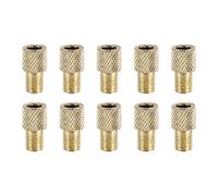 Baxnore Adaptateur de Valve de vélo connecteur de Pompe en Laiton 10 pièces Outil de gonflage de Pneu Robuste et étanche pour vélos pliants de Route de Montagne doré 1,8 x 1 cm