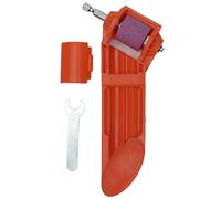 Baxnore Ajusteur de bits de perceuse portable, roue de broyage en corundum de 2,0 à 12,5 mm, outil d'aiguisme électrique à forage électrique, angle réglable pour la main, couvercle (Orange)
