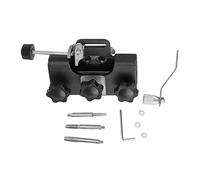 Baxnore Ajusteur de tronçonneuse Portable, gabarit de netteté à la Main en Alliage en Alliage en Aluminium 87 mm avec 3 têtes de meulage en tungstène, Ajustement Universel de 35x9,5 mm (Noir)