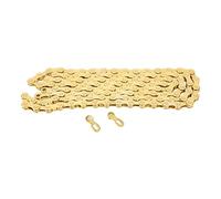 Baxnore Alloy Steel 11 Speed Bike Bike Chain High Performance Lightweight Bicycle Chain Remplacement pour les vélos de route Mountain Durable 116 liens avec la boîte de rangement (Or)