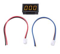 Baxnore Ampèremètre numérique à affichage LED, compteur de courant DC 0 1A, réglable pour alimentation électrique, Machines à souder, équipement pédagogique (Rétroéclairage de la police jaune)