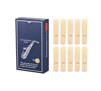 Baxnore Anches de saxophone alto G Force 3.0 niveau débutant 10 pièces par boîte avec étuis de protection en plastique pour la pratique du groupe de saxophone alto débutant