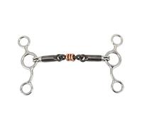 Baxnore Anneau de bâillon pour cheval en laiton et acier inoxydable, embout de 145mm, équipement d'entraînement durable pour le contrôle du cheval et l'équipement d'équitation de s