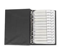 Baxnore Assortiment de résistances série 1206, 170 Types, livre d'échantillons, accessoires électroniques, plastique noir