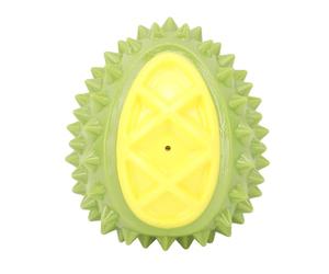 Baxnore Balle de Dentition en TPR pour Chien en Forme de Durian, Balle à mâcher Interactive produisant Un Son, pour soulager l'anxiété et soigner Les Chiots de Petite et Moyenne ta (Verte)