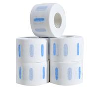 Baxnore Bandes de cou extensibles pour barbier, déchirures pour coupe de cheveux, bande de cou professionnelle, papier blanc, 5 rouleaux 12,6 x 3,1 x 3,1 pouces pour salon de coiff