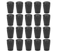 Baxnore Bâton de Marche Conseils Heavy Duty Plastique Virole Protecteurs Antidérapant Résistant À l'usure Canne Fin Conseils pour Randonnée Camping Marche Noir 1.1cm 20pcs