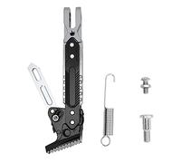 Baxnore Béquille latérale de moto en alliage d'aluminium, hauteur réglable, base antidérapante, support stable pour motos sportives et cruisers, coloris noir et rouge, 20 cm (7,9 p (De couleur)