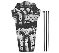 Baxnore Bicodage de vélo de montagne Fondeurs de vélo arrière avant PP5 Protection de saleté imperméable en plastique pour 27,5 29,5 29 pouces roues (Tête de crâne)